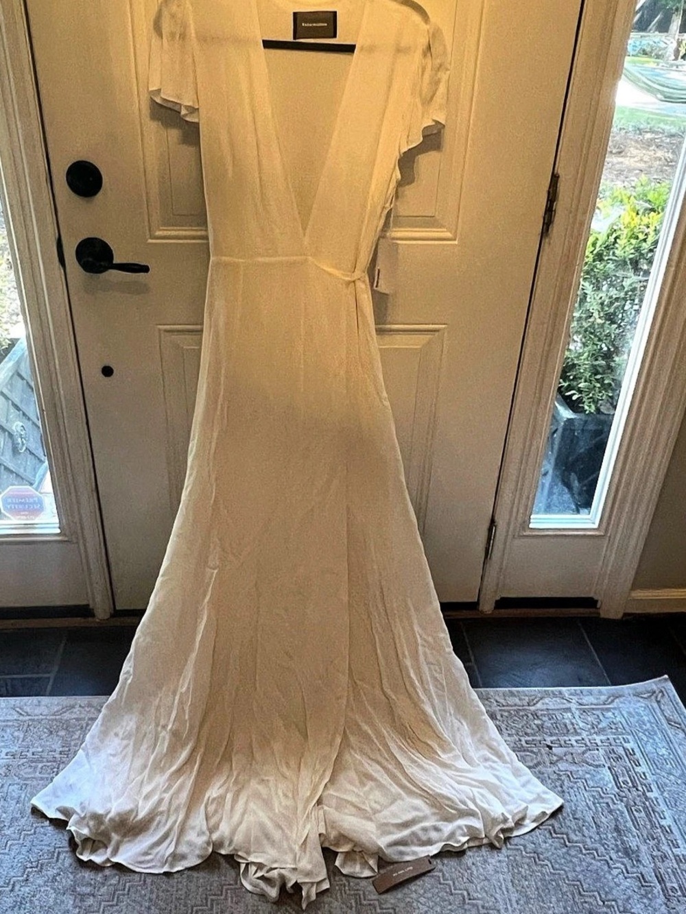 Reformation Rosey Dress Maxi Wrap Dress White Medium